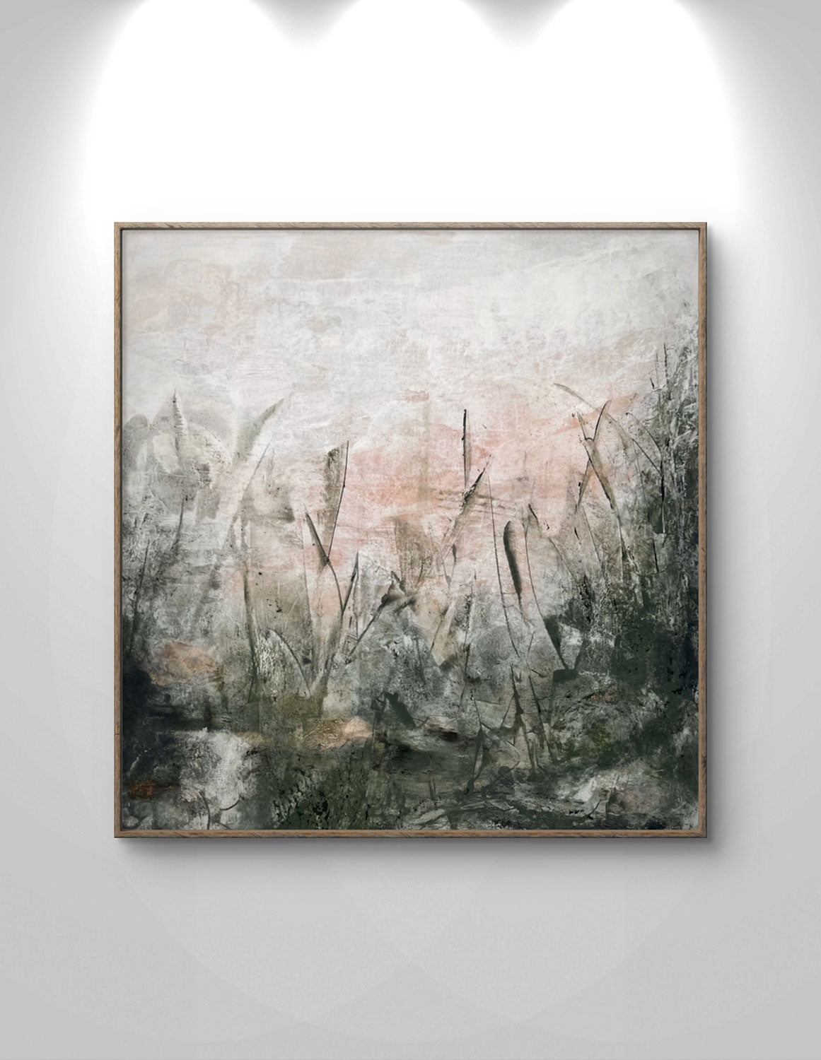 By the reeds, original abstract painting