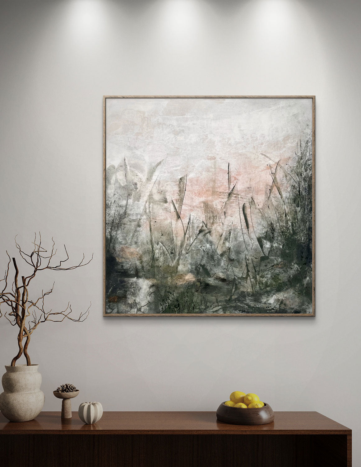 By the reeds, original abstract painting