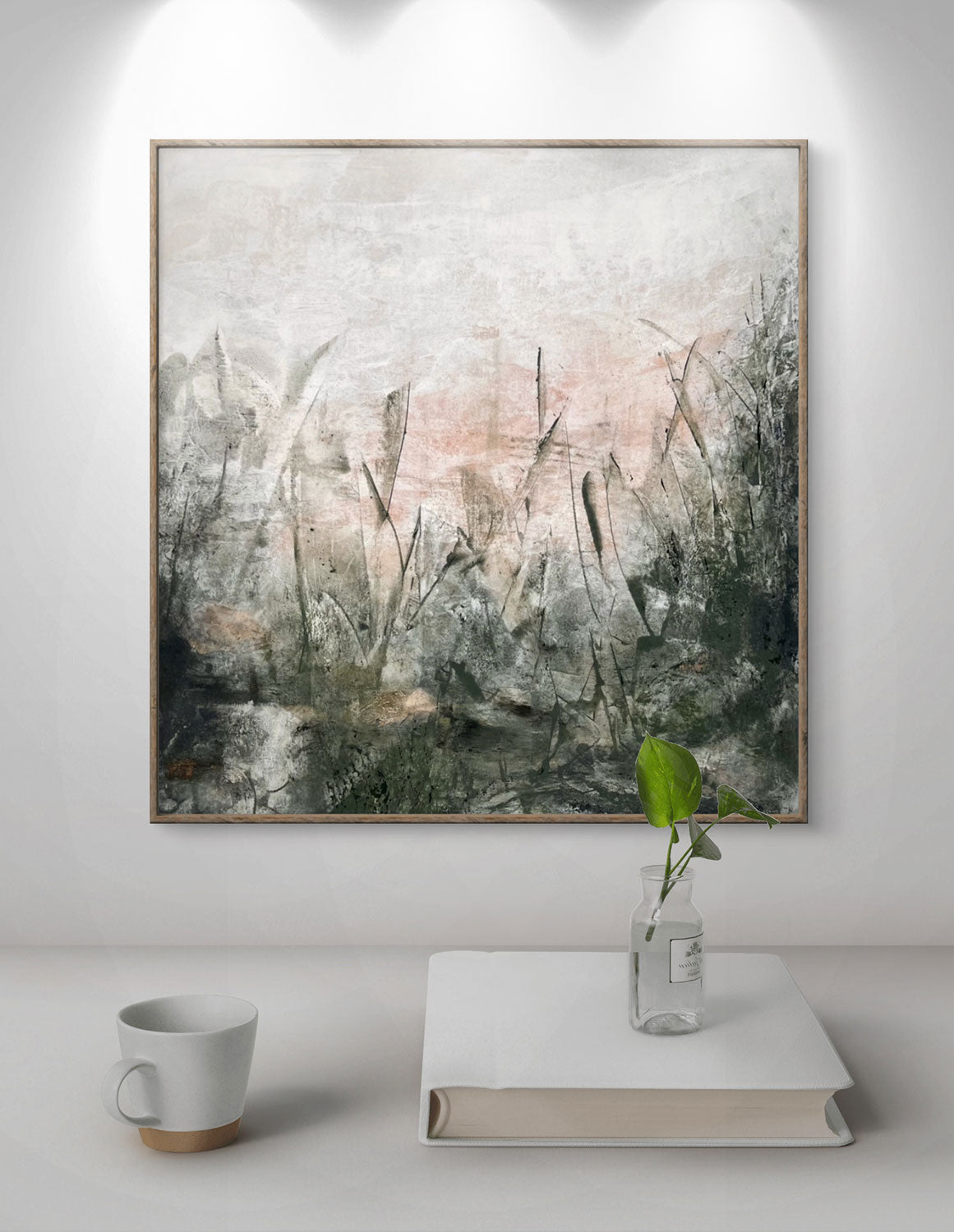 By the reeds, original abstract painting