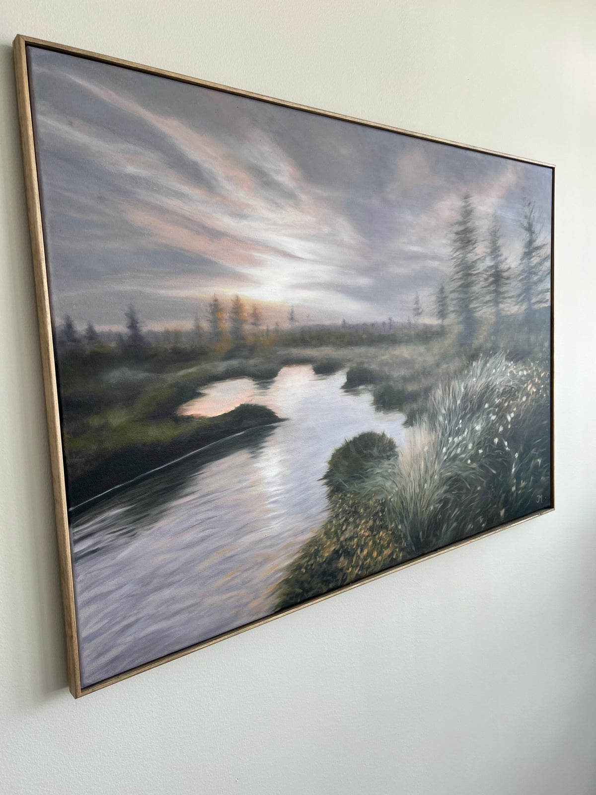 Distant Light, original oil painting on canvas