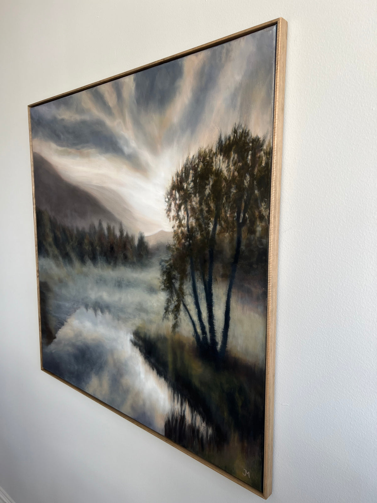 Into the valley, original oil painting on canvas