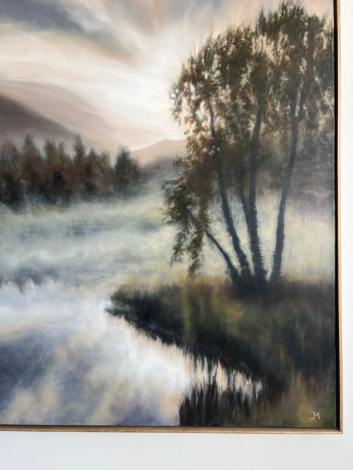 Into the valley, original oil painting on canvas