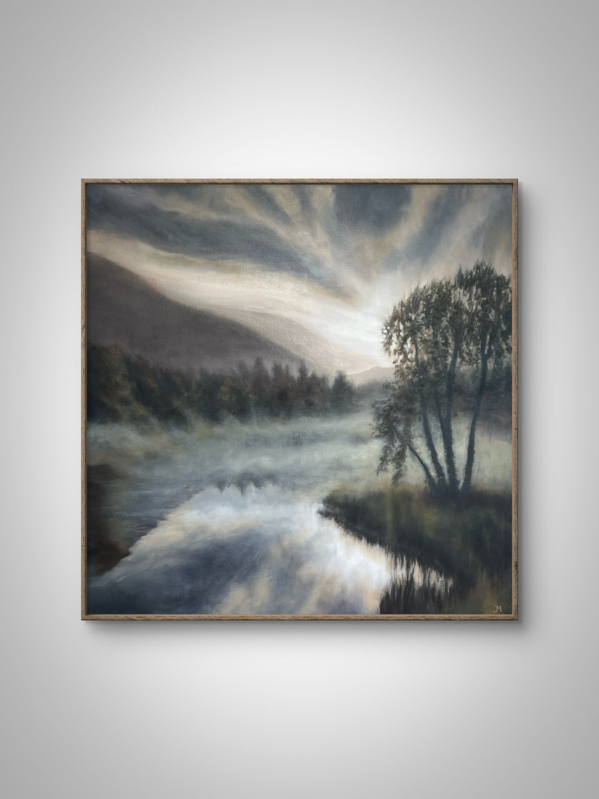 Into the valley, original oil painting on canvas