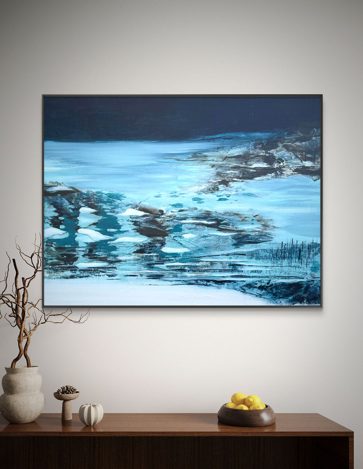 Midnight tide, original abstract painting