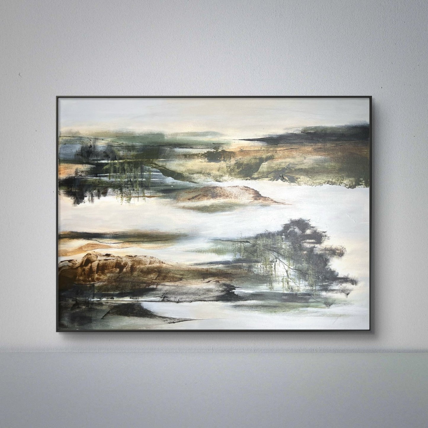 Shifting horizons, original abstract landscape painting