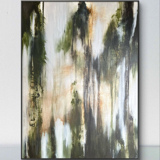 Blurred horizons, original abstract painting