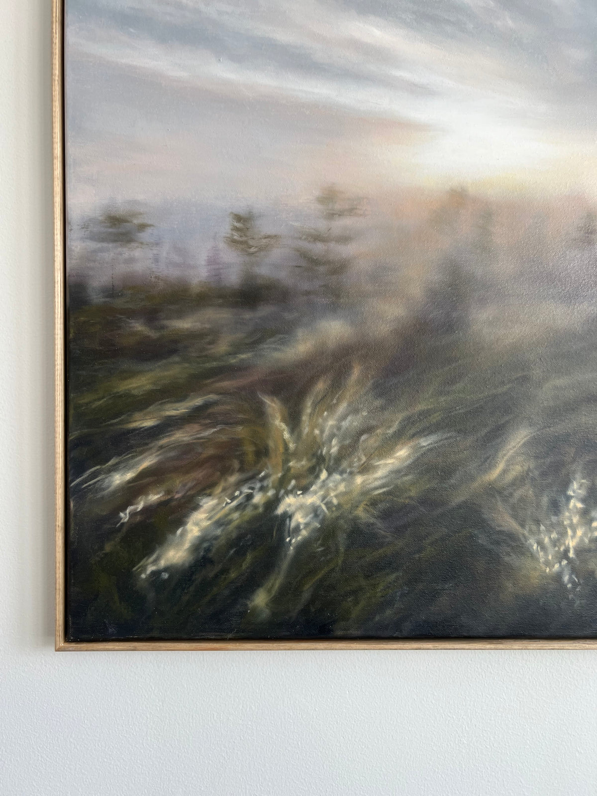 Through the haze, original oil painting on canvas