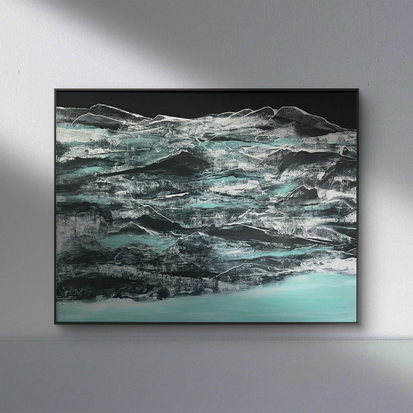 Tidal currents, original abstract landscape painting