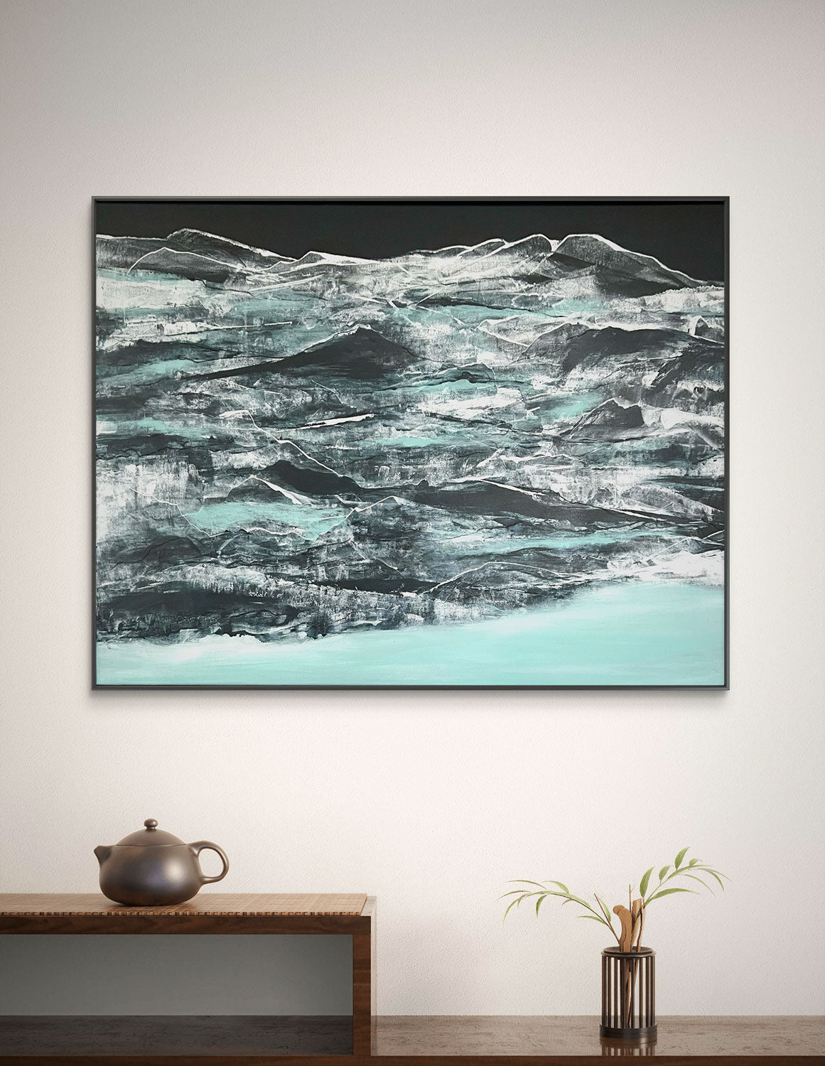 Tidal currents, original abstract landscape painting